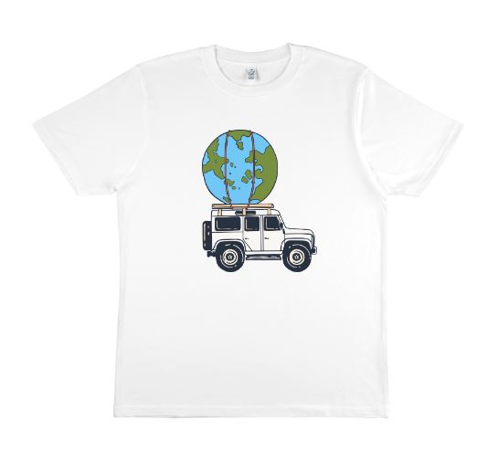 Organic Cotton T-shirt - Earth on 110 Series (blank back)